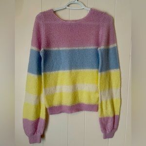Knit top sweater retro style
